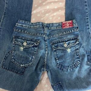 Y2k True Religion Women's flared patchwork Jeans